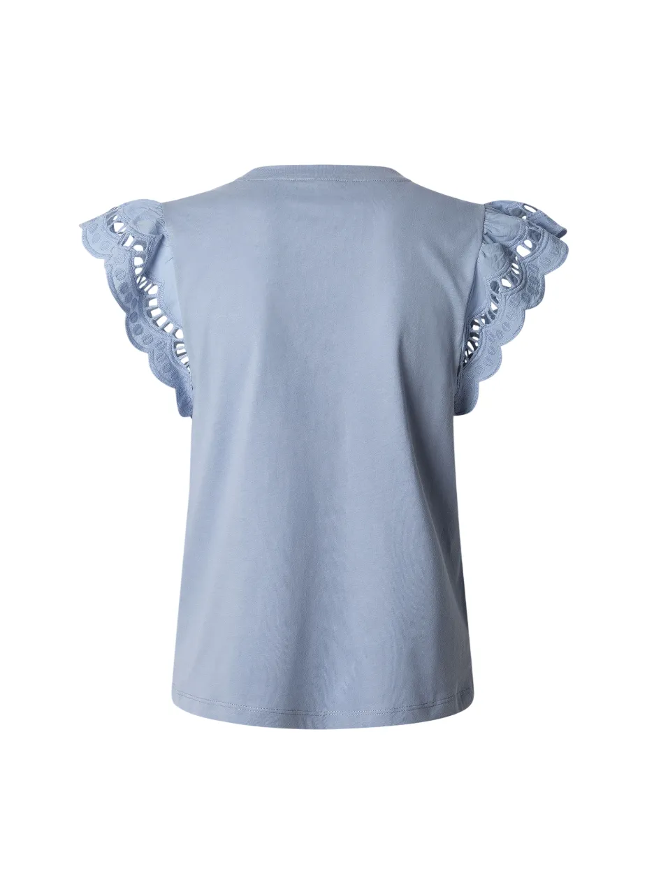 Soft and Lightweight Pepe Jeans maglietta manica corta da donna Vic PL506067 516 celeste