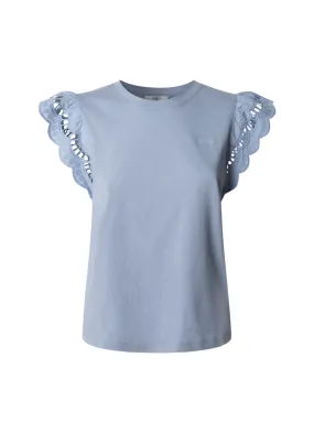 Biodegradable Textile Pepe Jeans maglietta manica corta da donna Vic PL506067 516 celeste