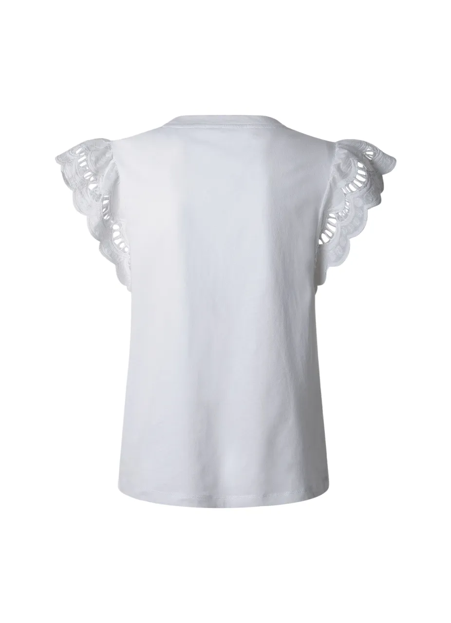 Pepe Jeans maglietta manica corta da donna Vic PL506067 800 bianco Relaxed Vibes