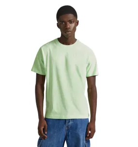 Pepe Jeans maglietta manica corta da uomo con logo ricamato Connor PM509206 612 verde chiaro Trendy Top