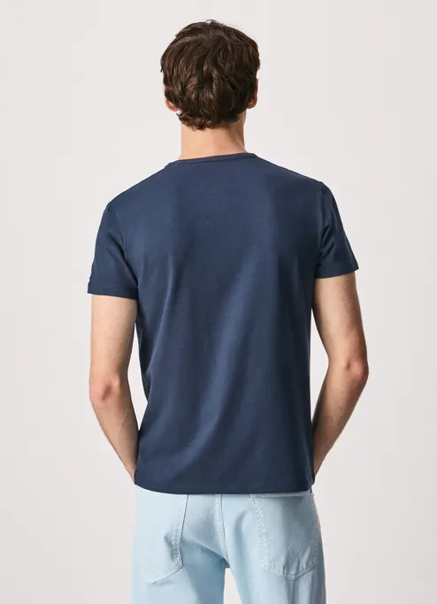 Pepe Jeans maglietta maniche corte Original Basic T-shirt PM508212 595 navy PocketDetail