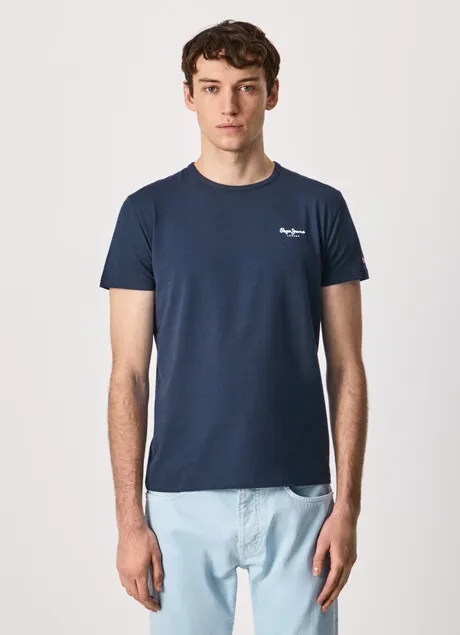 OdorResistantTechnology Holiday Trend Pepe Jeans maglietta maniche corte Original Basic T-shirt PM508212 595 navy
