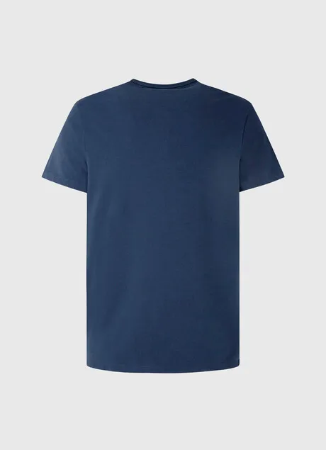 Cozy Comfort Look QuickDry Pepe Jeans maglietta maniche corte Original Basic T-shirt PM508212 595 navy