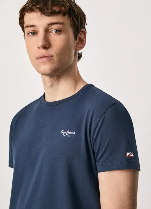 Pepe Jeans maglietta maniche corte Original Basic T-shirt PM508212 595 navy Running Speed