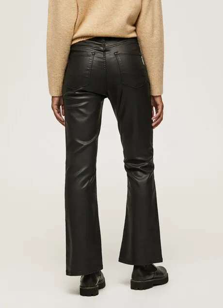 Travel Fit Flowy legs Pepe Jeans Pantalone Jeans Cerato nero Dion Flare a vita alta e largo PL204156XB0 denim black