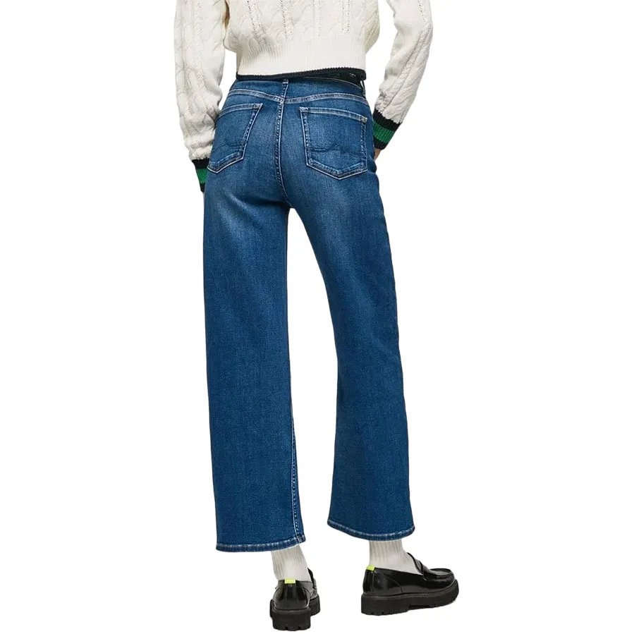 Pepe Jeans Pantalone jeans da donna a vita alta largo Lexa Sky Wide Fit High PL204162CQ58 000 denim Quick Conversion Hem