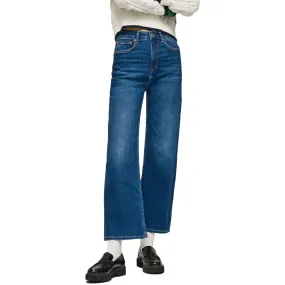 Pepe Jeans Pantalone jeans da donna a vita alta largo Lexa Sky Wide Fit High PL204162CQ58 000 denim Travel Essential