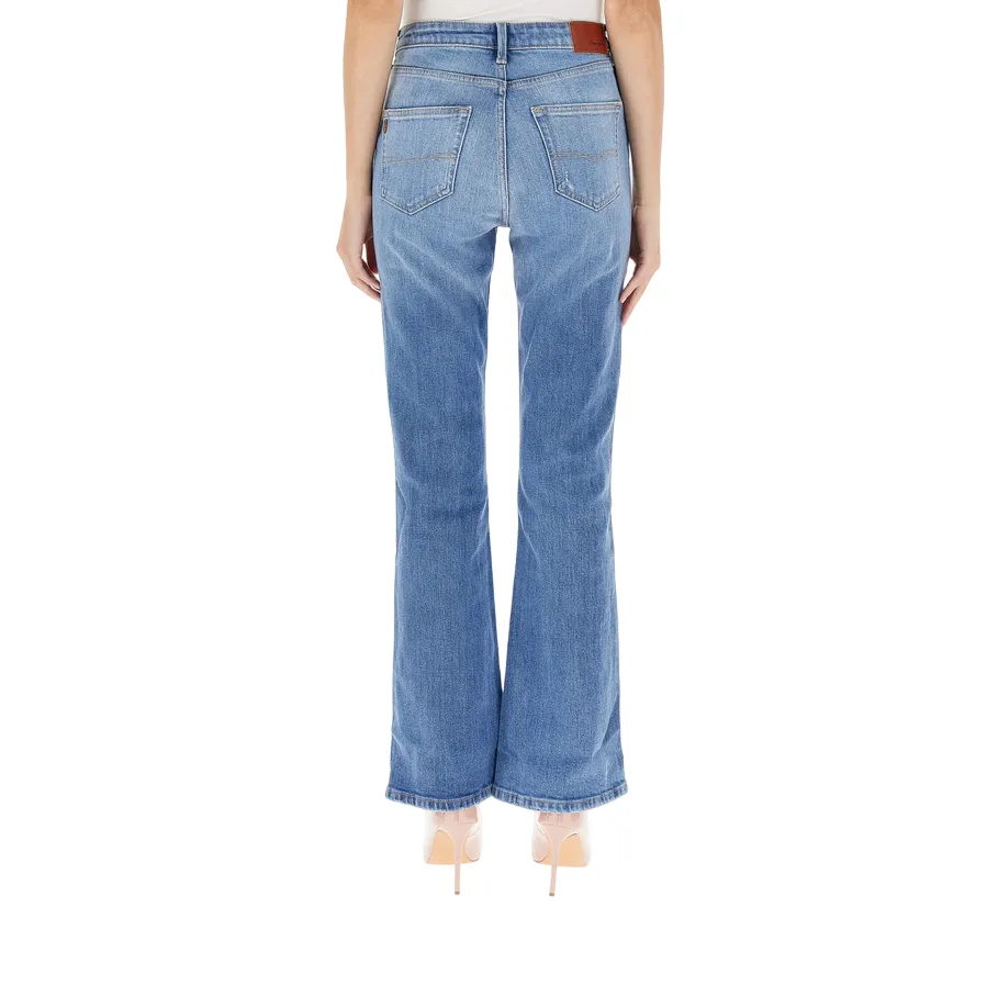 AdjustableDrawstring Pepe Jeans pantalone jeans da donna Flare a vita alta PL204733RI32 blu chiaro