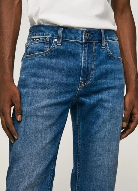 WaterproofTechnology Pepe Jeans Pantalone Jeans da uomo Slim Fit Regular Waist PM206524CQ42 denim