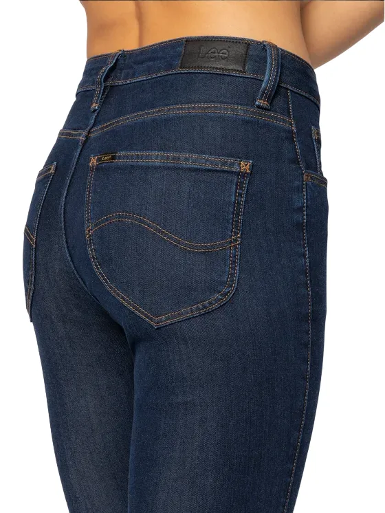 Lee pantalone in Jeans da donna Scarlett High L626MDNX blu medio Anti Slip Waistband ErgonomicStitching