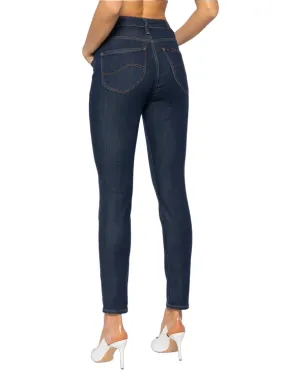 Lee pantalone in Jeans da donna Scarlett High L626MDNX blu medio Layer Essential Soft Texture