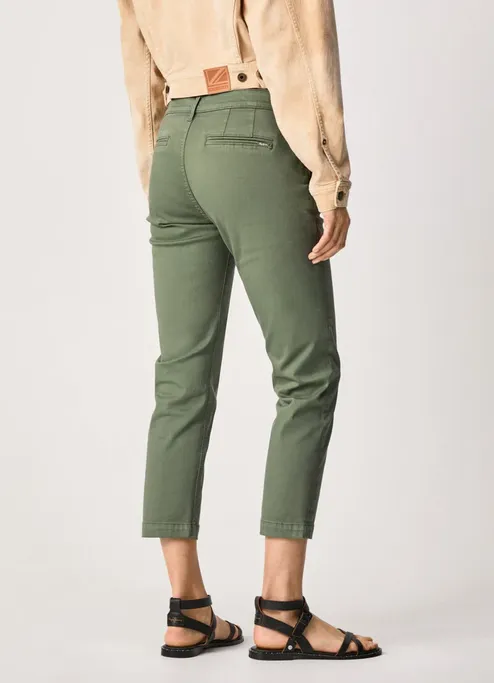 Pepe Jeans Pantalone Chino Slim Maura PL211547YE4R 684 vineyard green Essential Fit