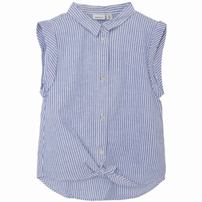 Name it Dusty Blue Femma Shirt Top Noos Ergonomic Back Panel