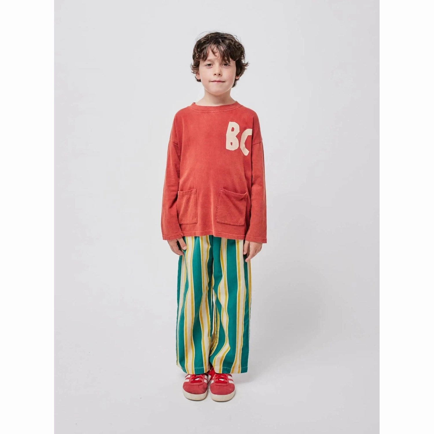 Bobo Choses Burgundy Red Long Sleeve T-shirt Trendsetting Design