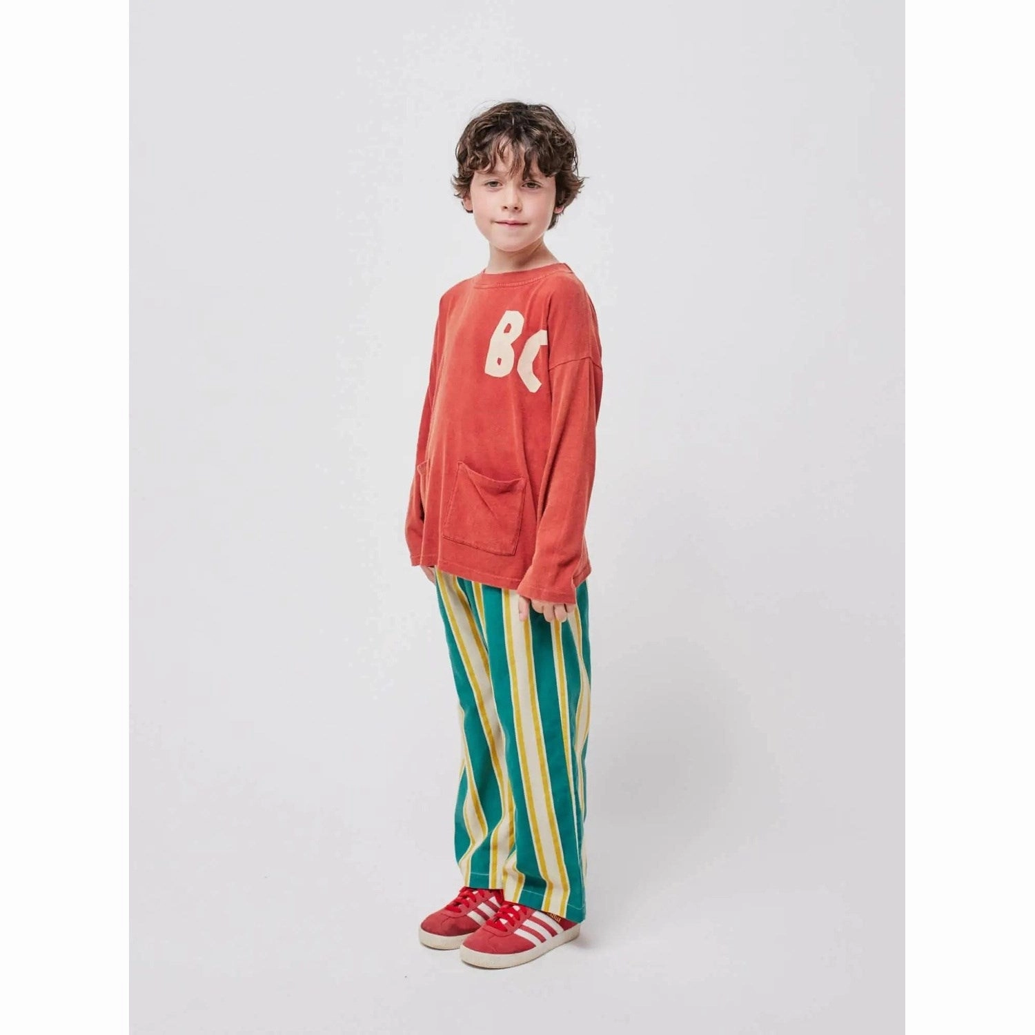 Bobo Choses Burgundy Red Long Sleeve T-shirt Tear Resistant Reinforcement