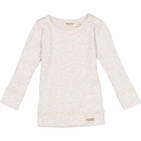 MarMar Modal Beige Melange Plain Blouse Versatile Layering