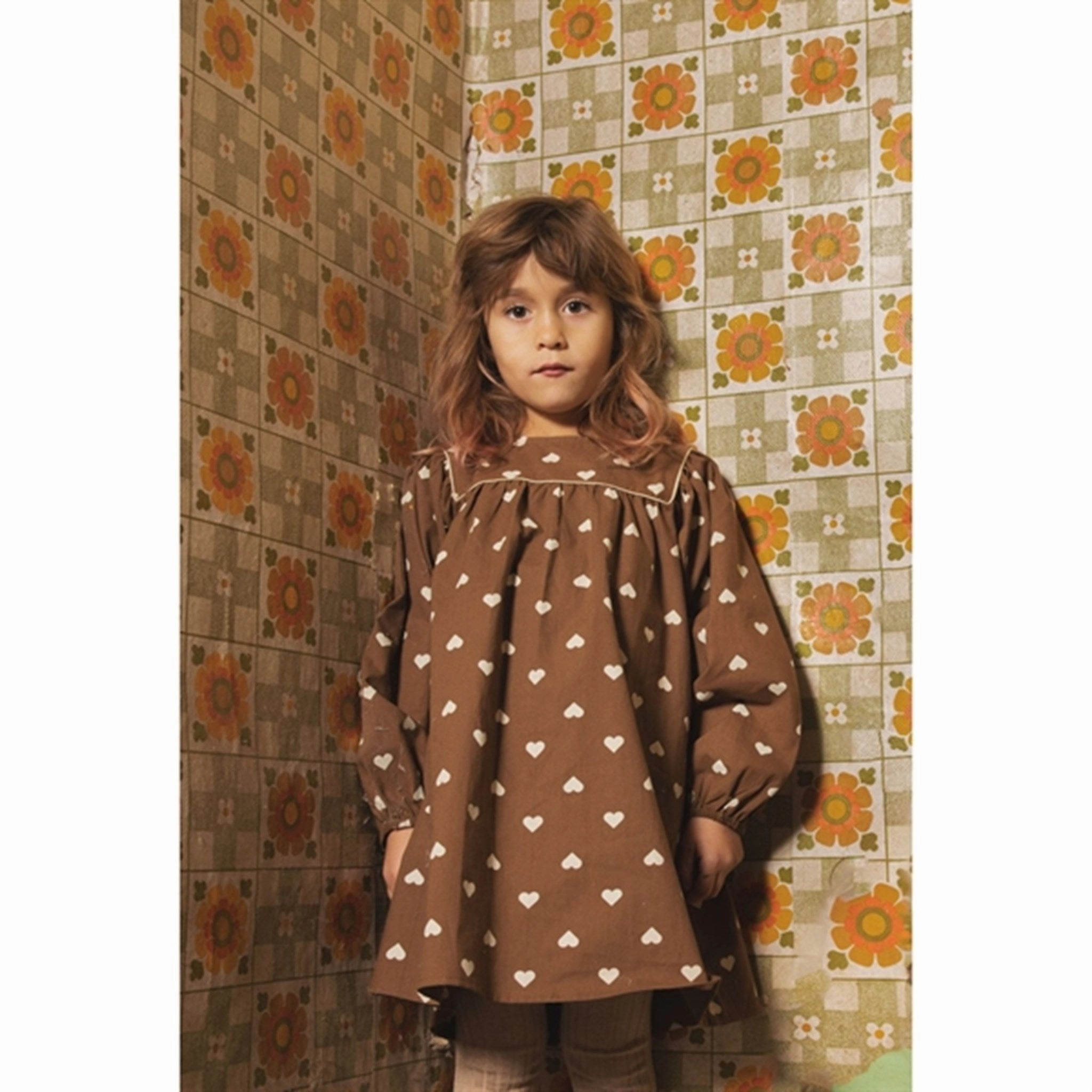 Recycled-Material Fl?ss Carmen Dress Cinnamon