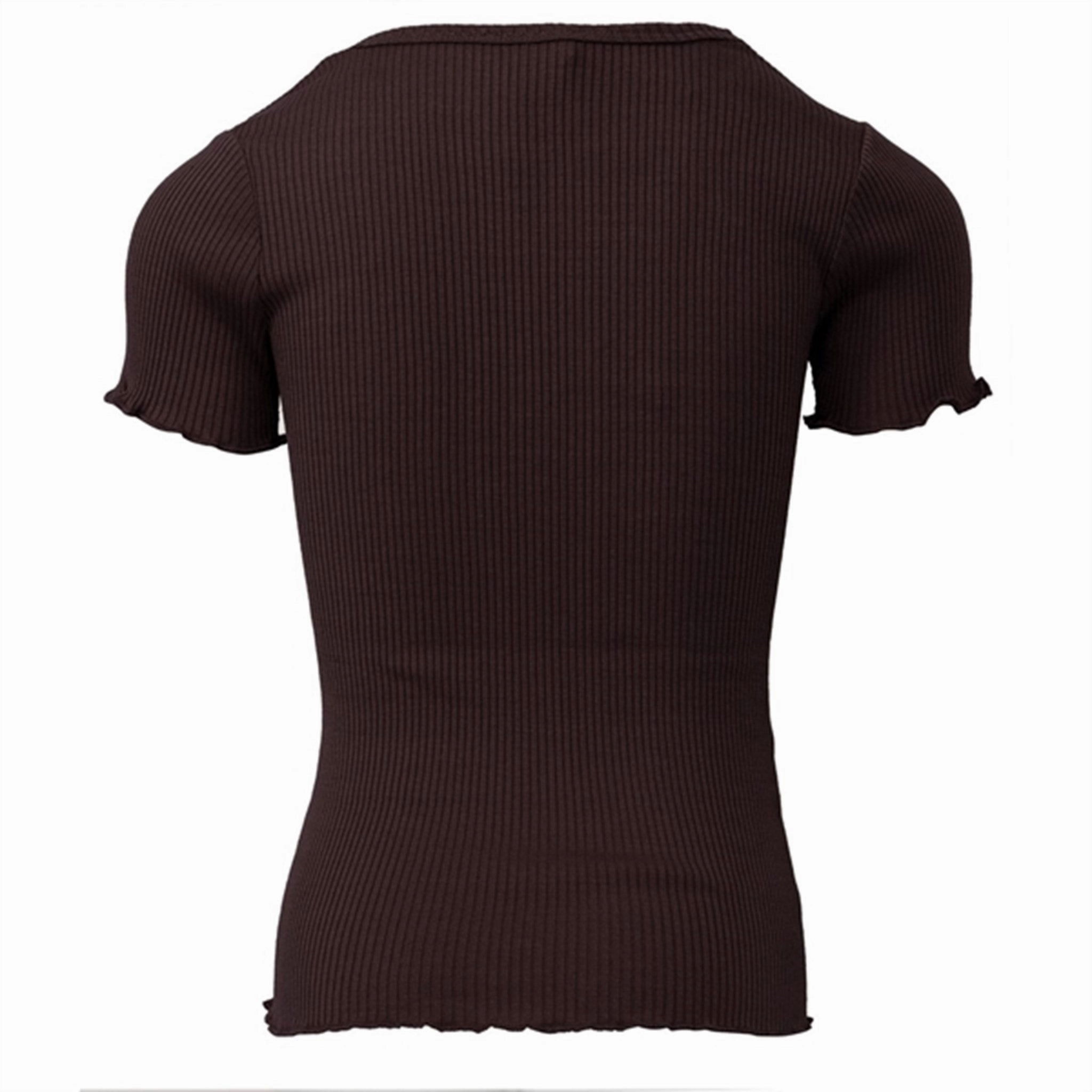 Minimalisma Blomst T-shirt Dark Brown Cacao Light Fit