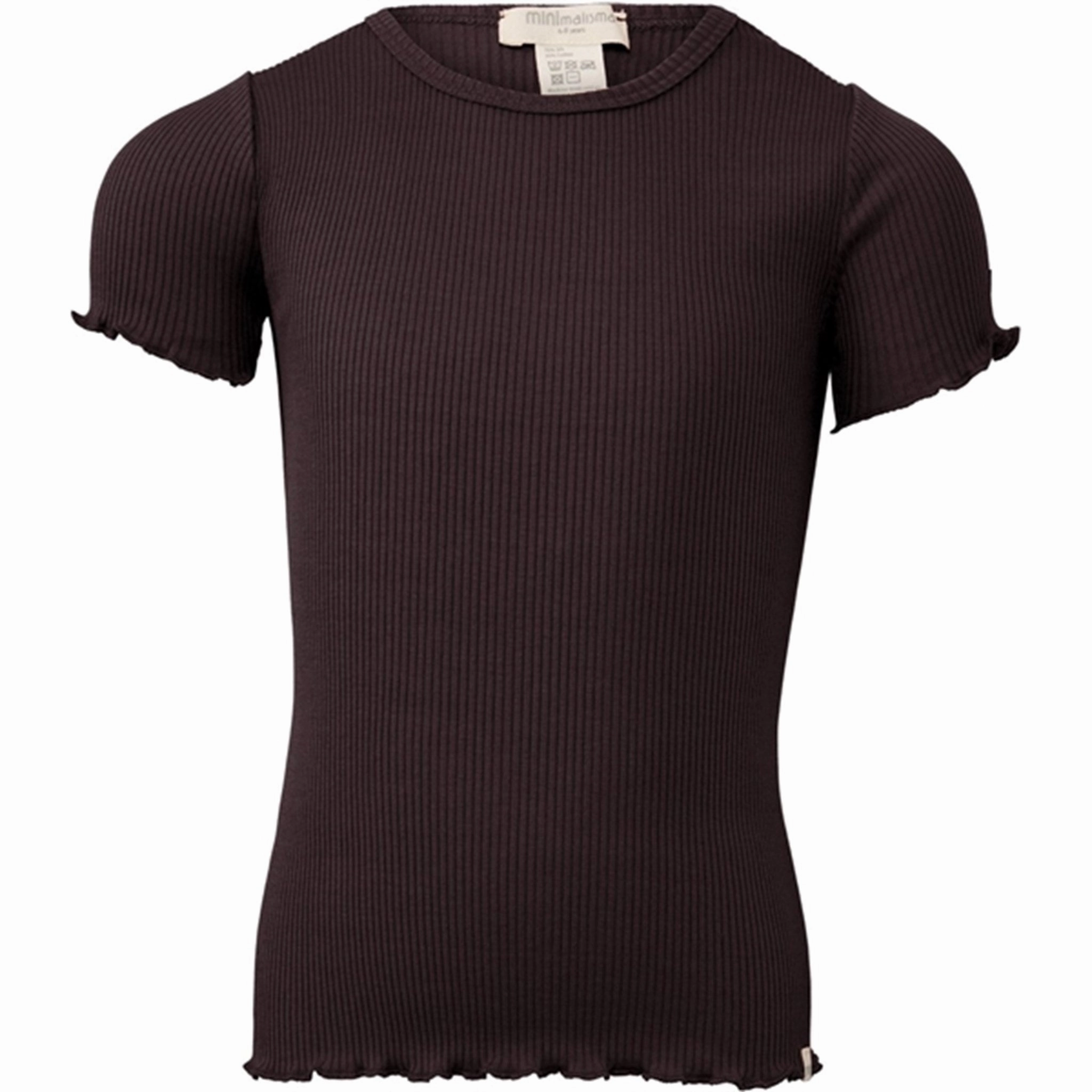 Minimalisma Blomst T-shirt Dark Brown Cacao Sleek And Stylish Smooth Flatlock Stitching
