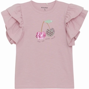 DoubleStitched Seams Minymo Bleached Mauve T-Shirt Ss