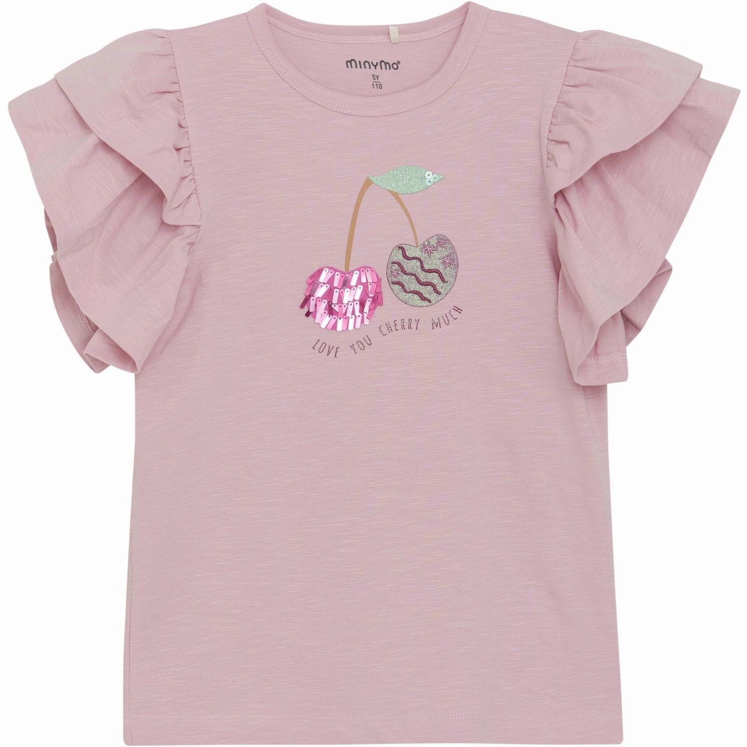 DoubleStitched Seams Minymo Bleached Mauve T-Shirt Ss