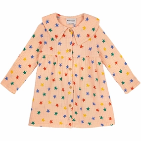 Subtle Fit Soft Wear Bobo Choses Light Pink Multicolor Stars Dress