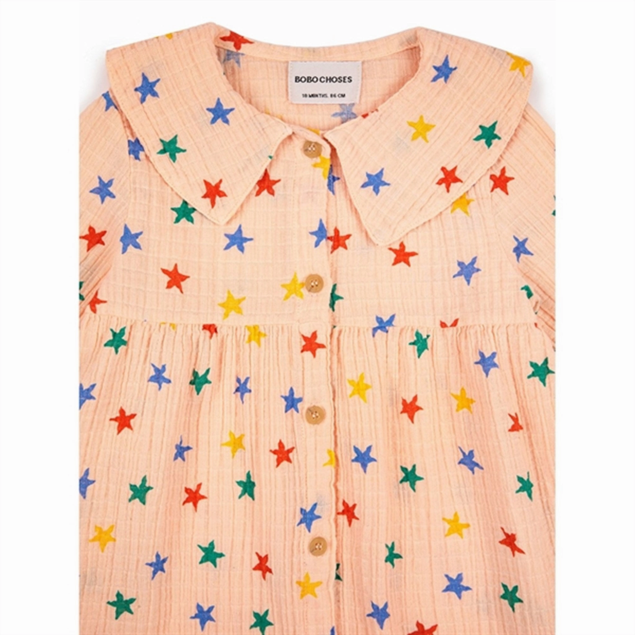 Bobo Choses Light Pink Multicolor Stars Dress Street Mood