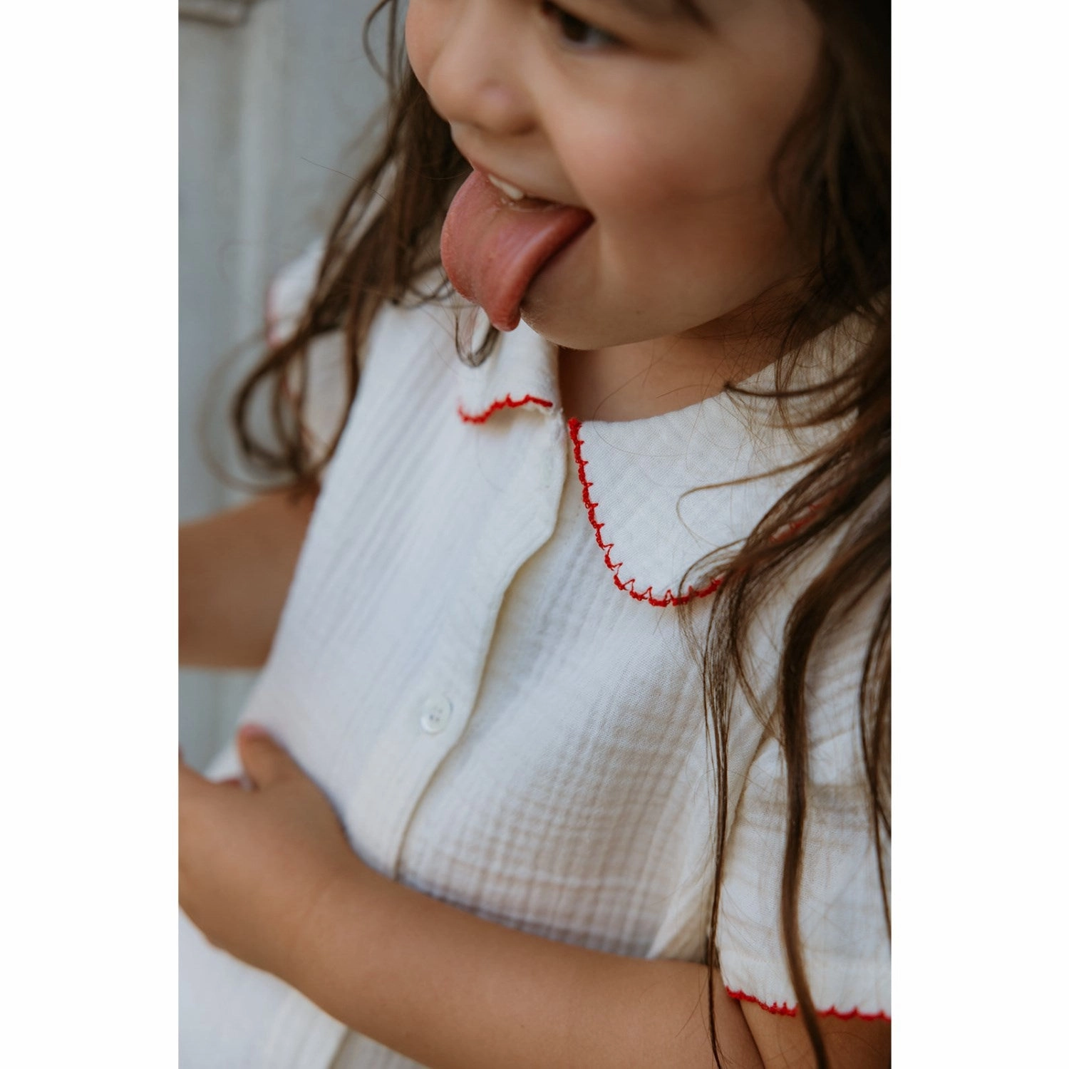 Round Collar Lalaby Vanilla Barbara Shirt