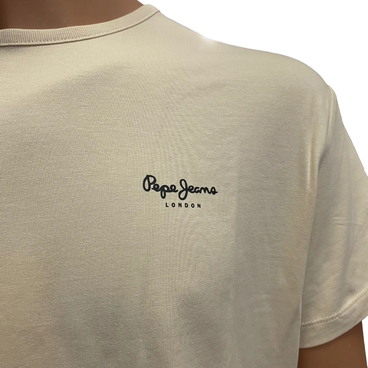 Pepe Jeans maglietta manica corte da uomo Original Basic T-shirt PM508212 839 beige Versatile Look Athletic Fit