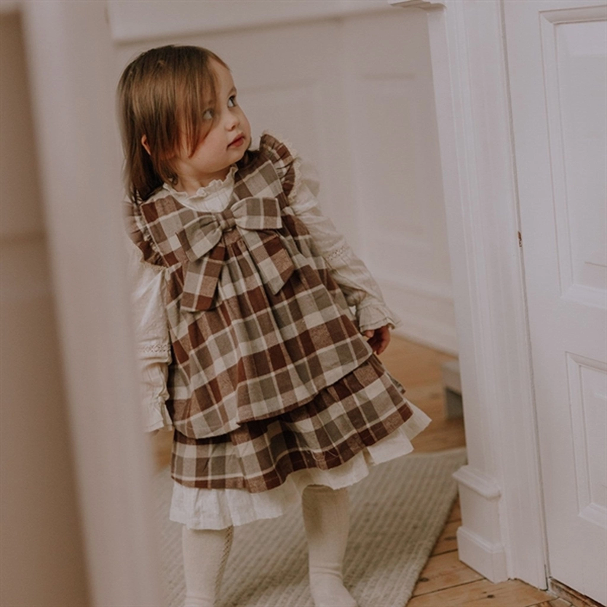 That's Mine Sterne Check Nanna Dress Playful printed gown