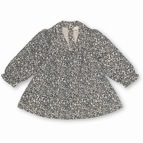 That's Mine Flores Sandshell/Blue Evalyn Dress Luxurious Texture Floor-Length