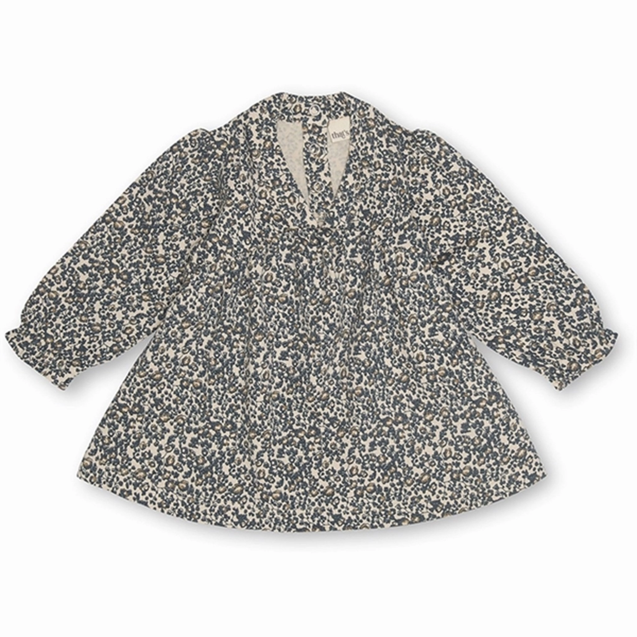 Deep Hue Cozy Look That's Mine Flores Sandshell/Blue Evalyn Dress