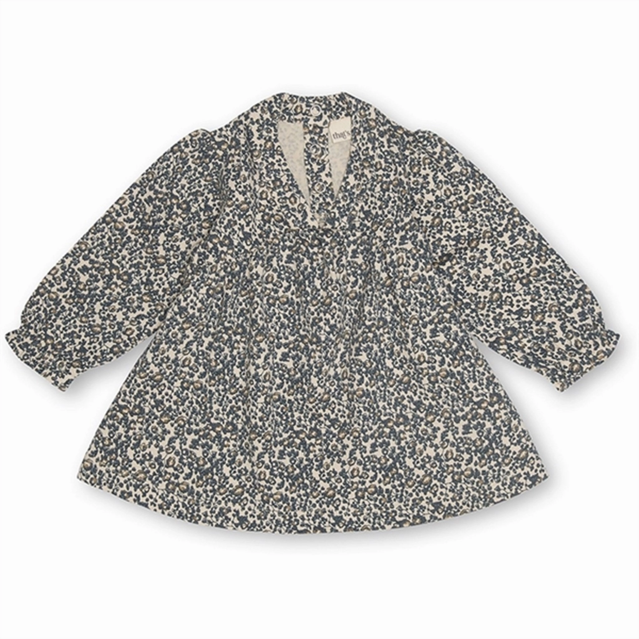 That's Mine Flores Sandshell/Blue Evalyn Dress Flattering Look Wear