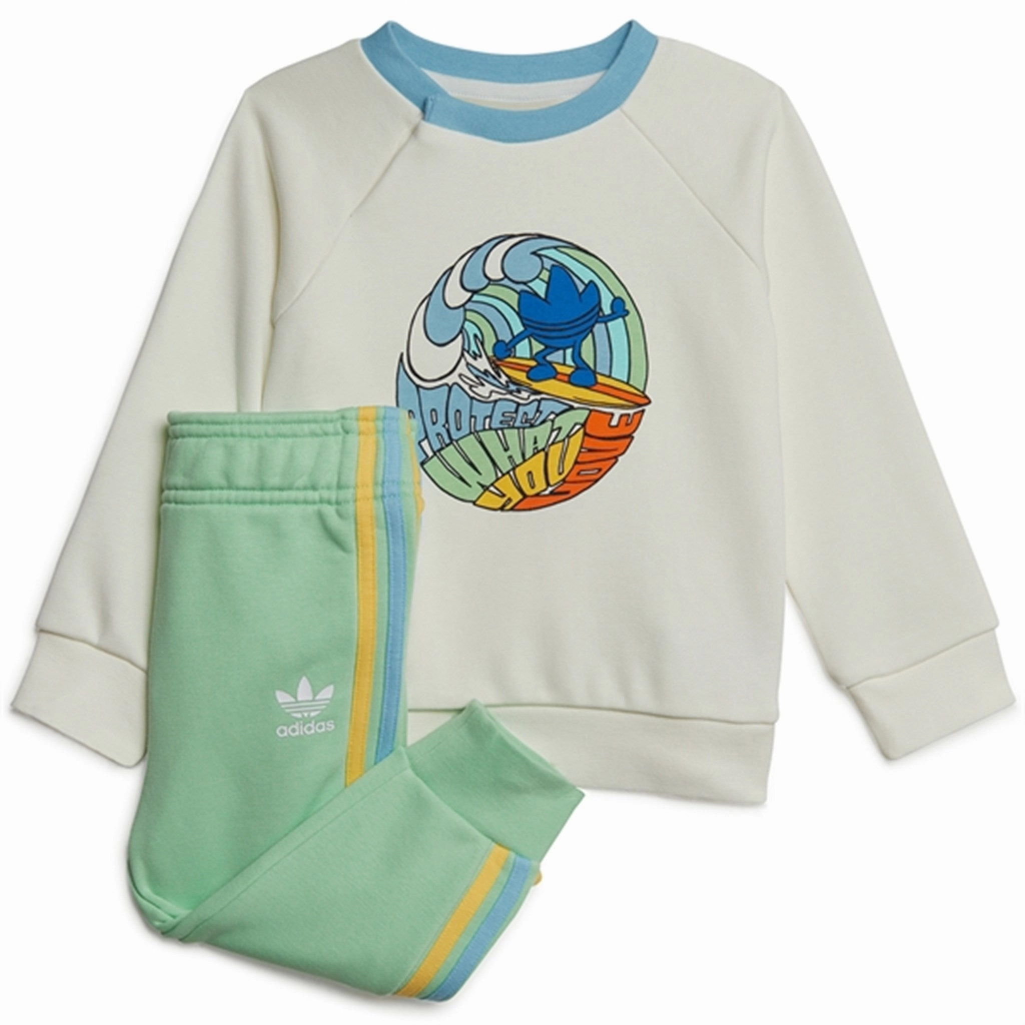 beauty parlor Anti Static Material Blend adidas Originals White Sweatsuit