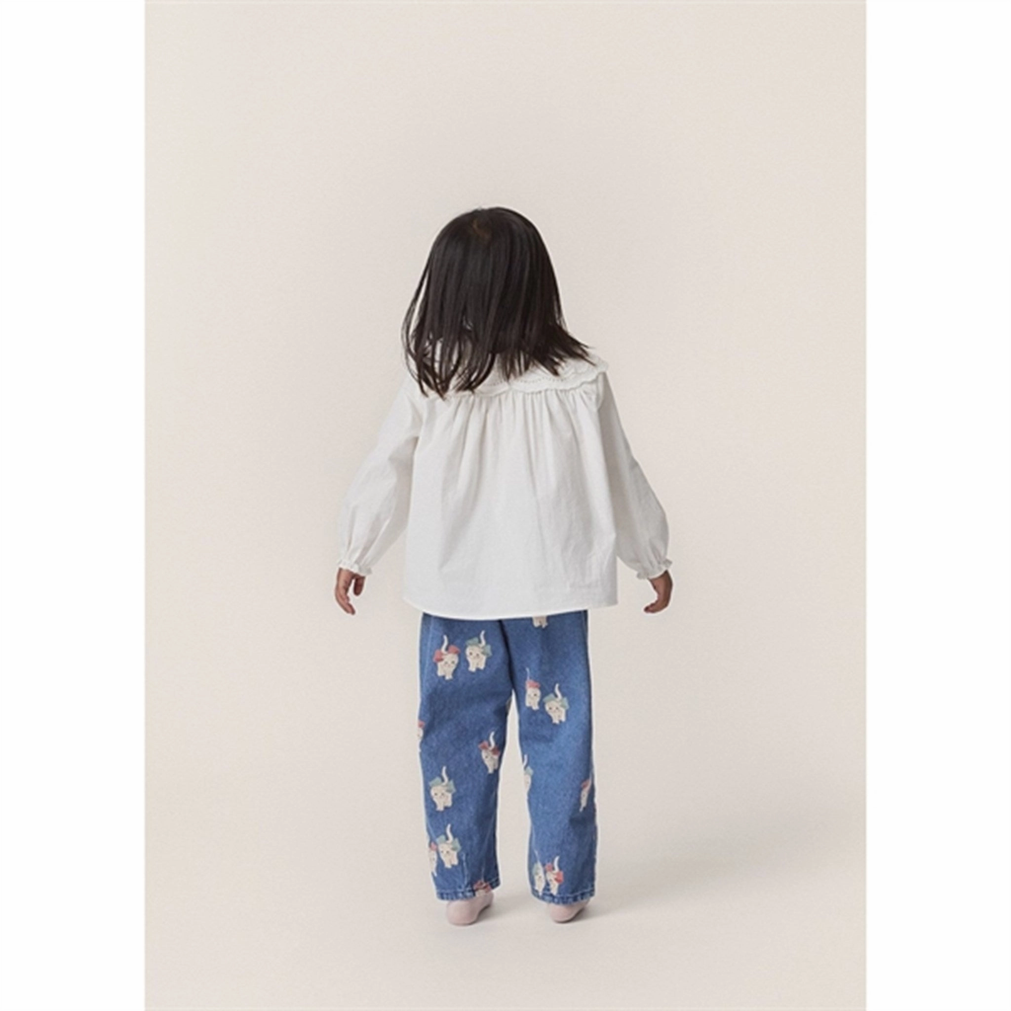 Konges Sl?jd Optic White Rilo Collar Shirt Non Irritating Seams Stylish Detail