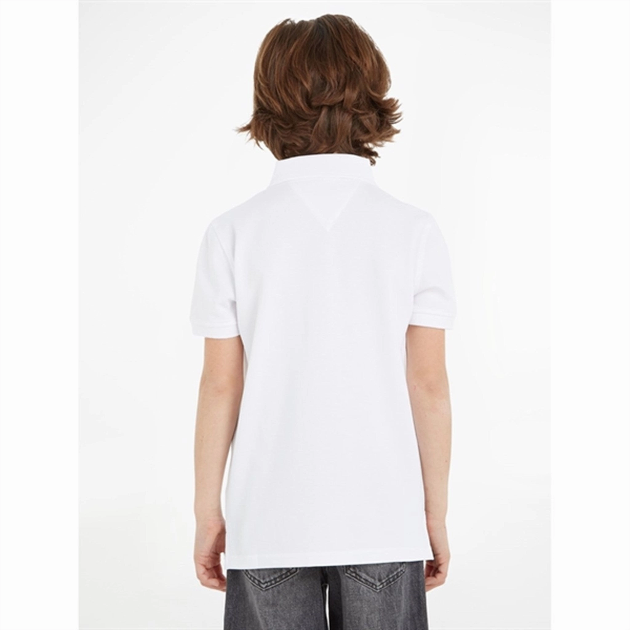 FadeResistant Dye Streetwear Edge Tommy Hilfiger Boy Tommy Polo T-Shirt Bright White