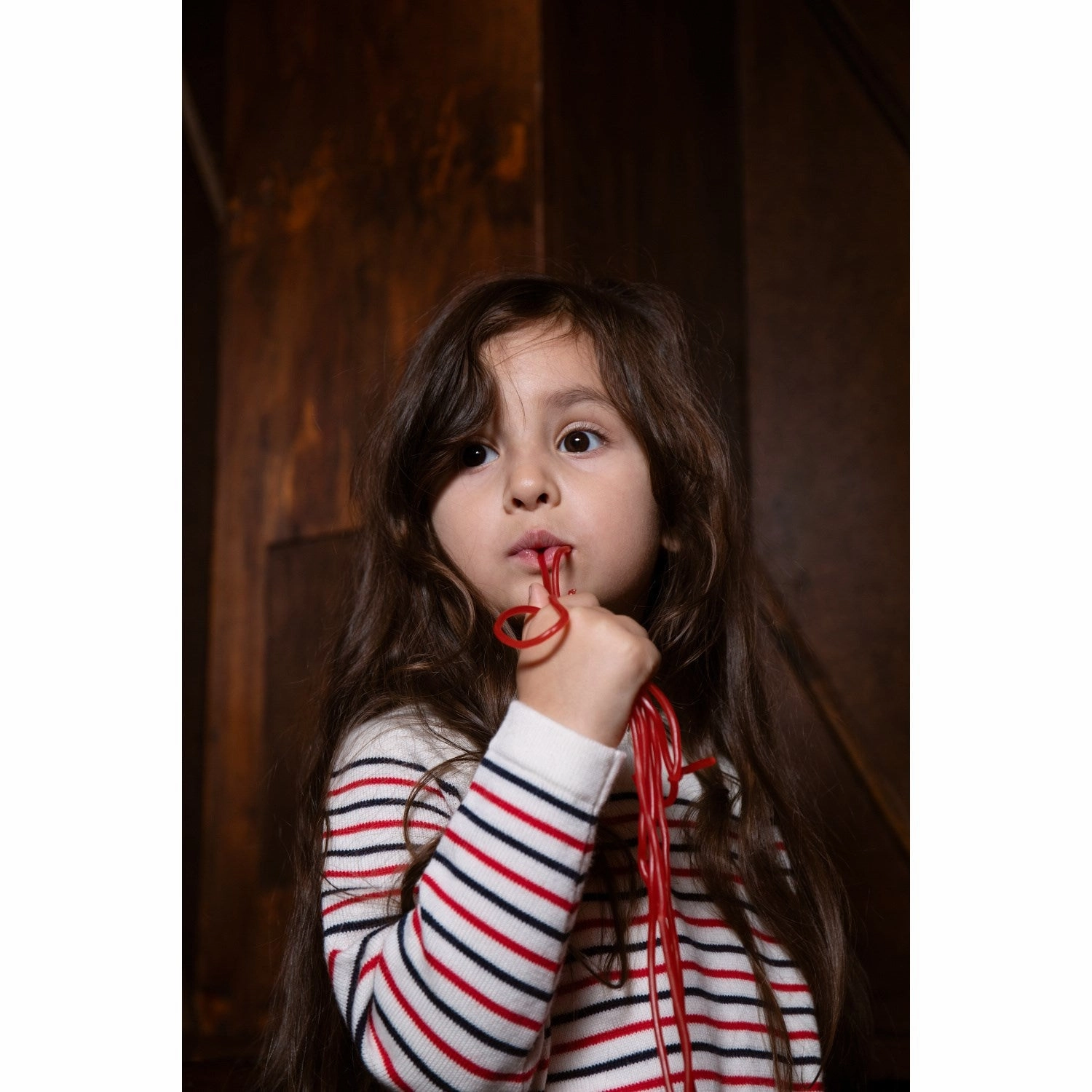 Copenhagen Colors Cream/Navy/Red Combi Merino Striped Blouse High-Quality Fabric Picnic Outfit