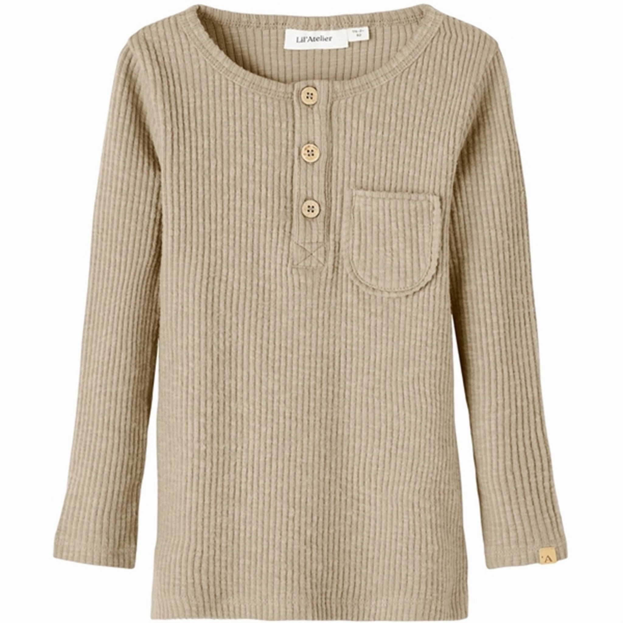 Chambray Fabric Lil'Atelier Chinchilla Rajo Slim Blouse