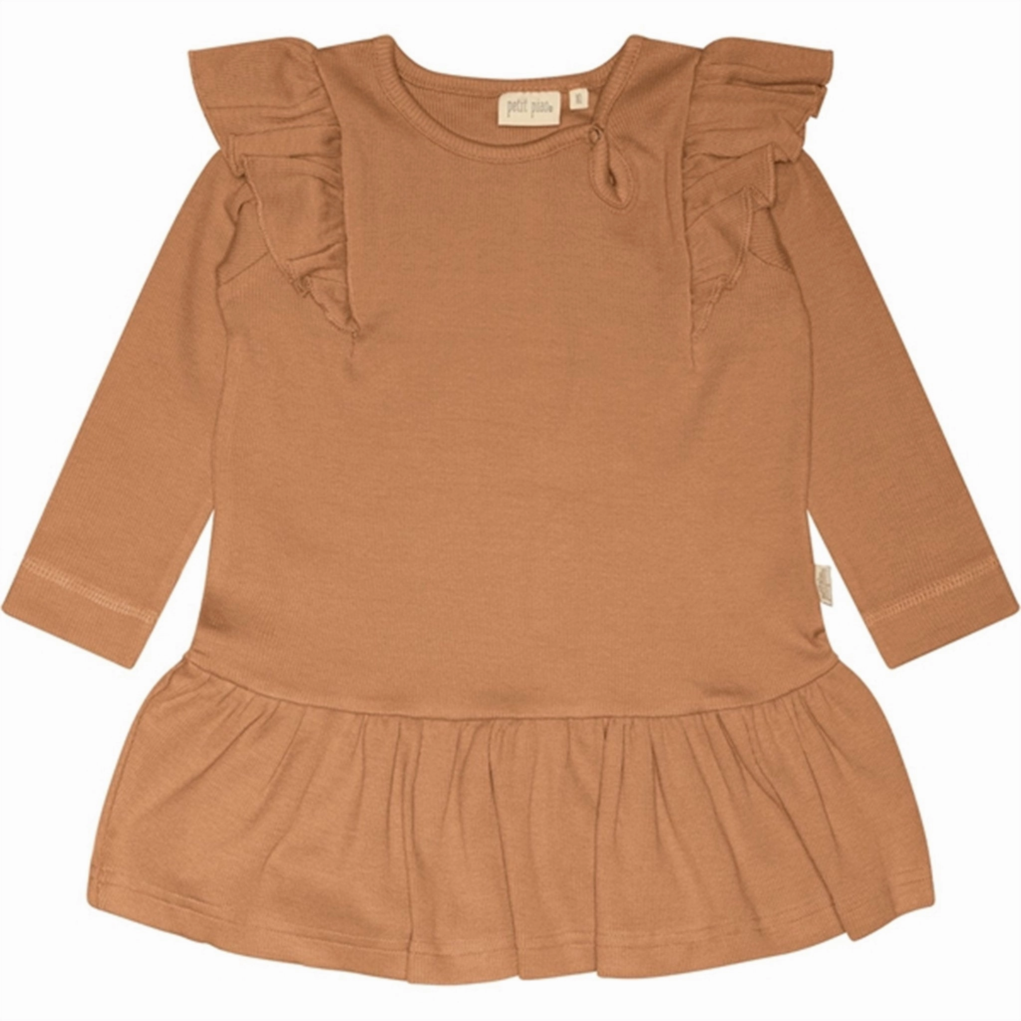 Petit Piao? Caramel Dress Modal Frill Bold Patterns Cool Layers