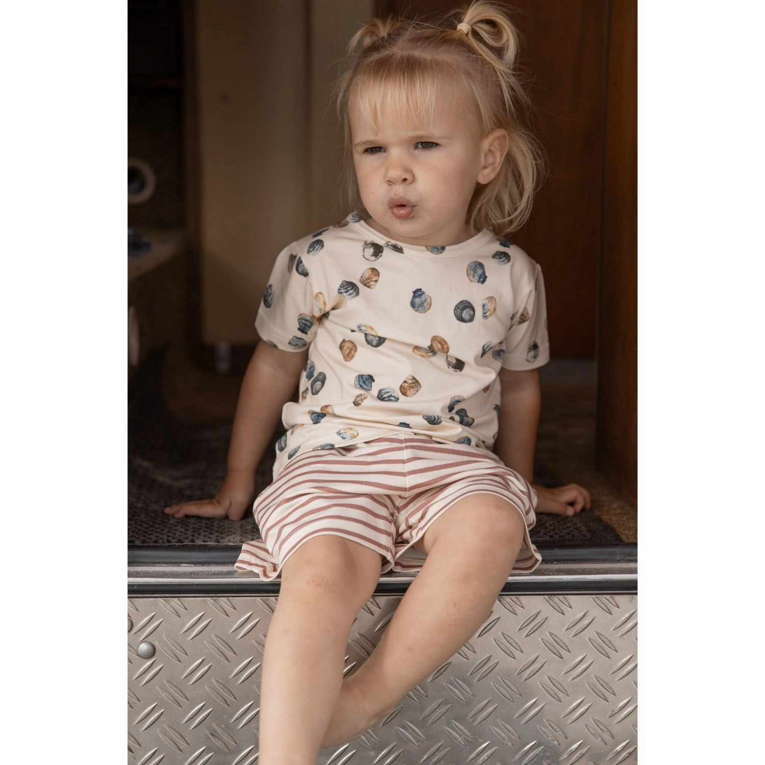 Petit Piao Clam T-Shirt S/S Baggy Sum Printed adults'