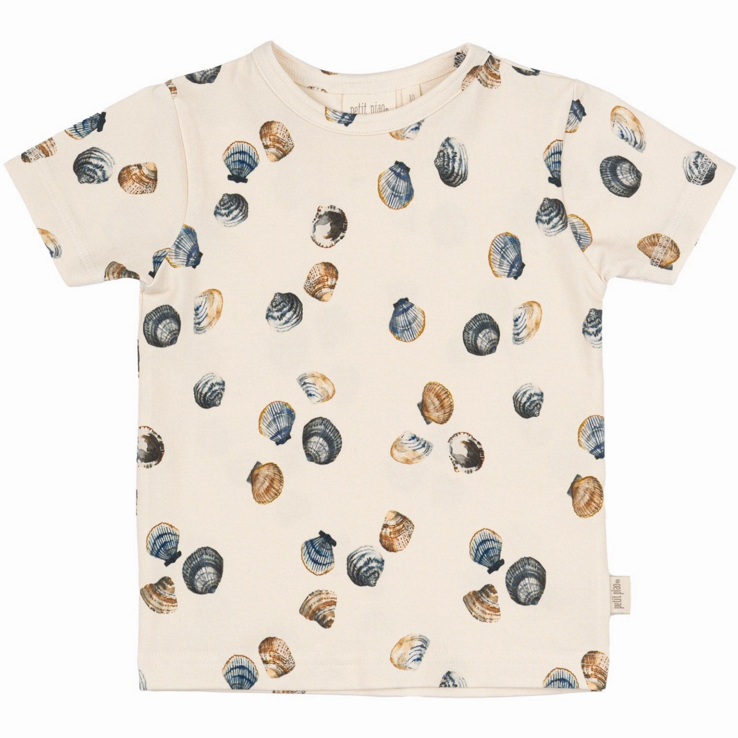 Friction Free Inner Lining Petit Piao Clam T-Shirt S/S Baggy Sum Printed