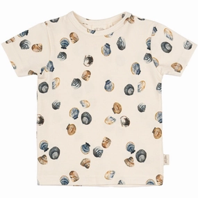 Friction Free Inner Lining Petit Piao Clam T-Shirt S/S Baggy Sum Printed
