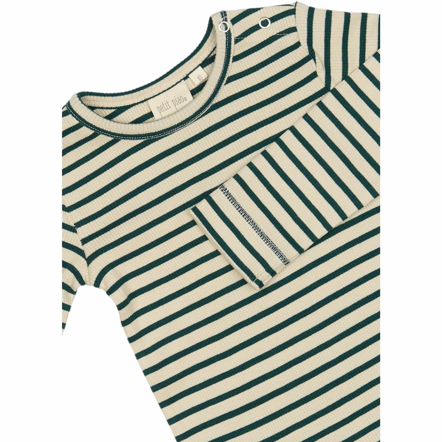 Petit Piao Dark Sea/off White T-shirt L/S Modal Striped Functional Fashion Stylish Design