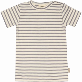 No Fade Technology On-the-Go Comfort Petit Piao Dusty Lavender/Offwhite T-shirt S/S Modal Striped
