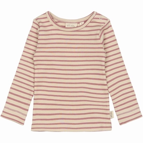 Graphic Art Petit Piao Nostalgic Rose/off White T-shirt L/S Modal Striped