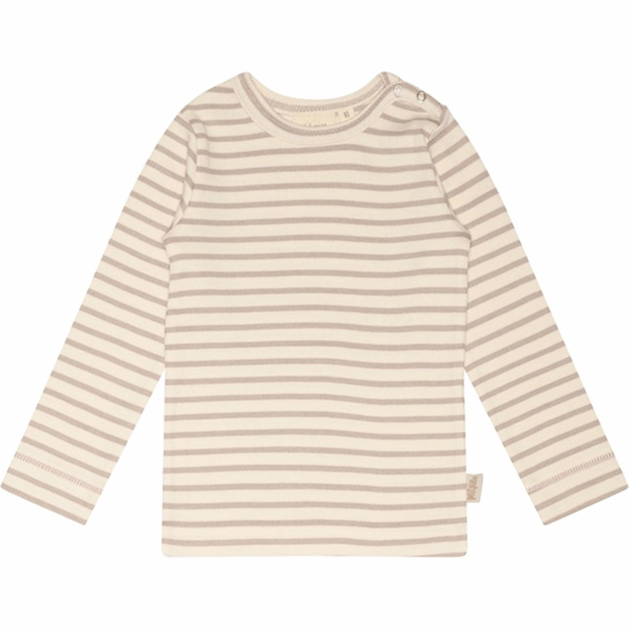Matte Look Pure Cotton Petit Piao? Soft Sand/Off White Blouse Modal Striped