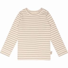 All-Weather Ready Petit Piao? Soft Sand/Off White Blouse Modal Striped