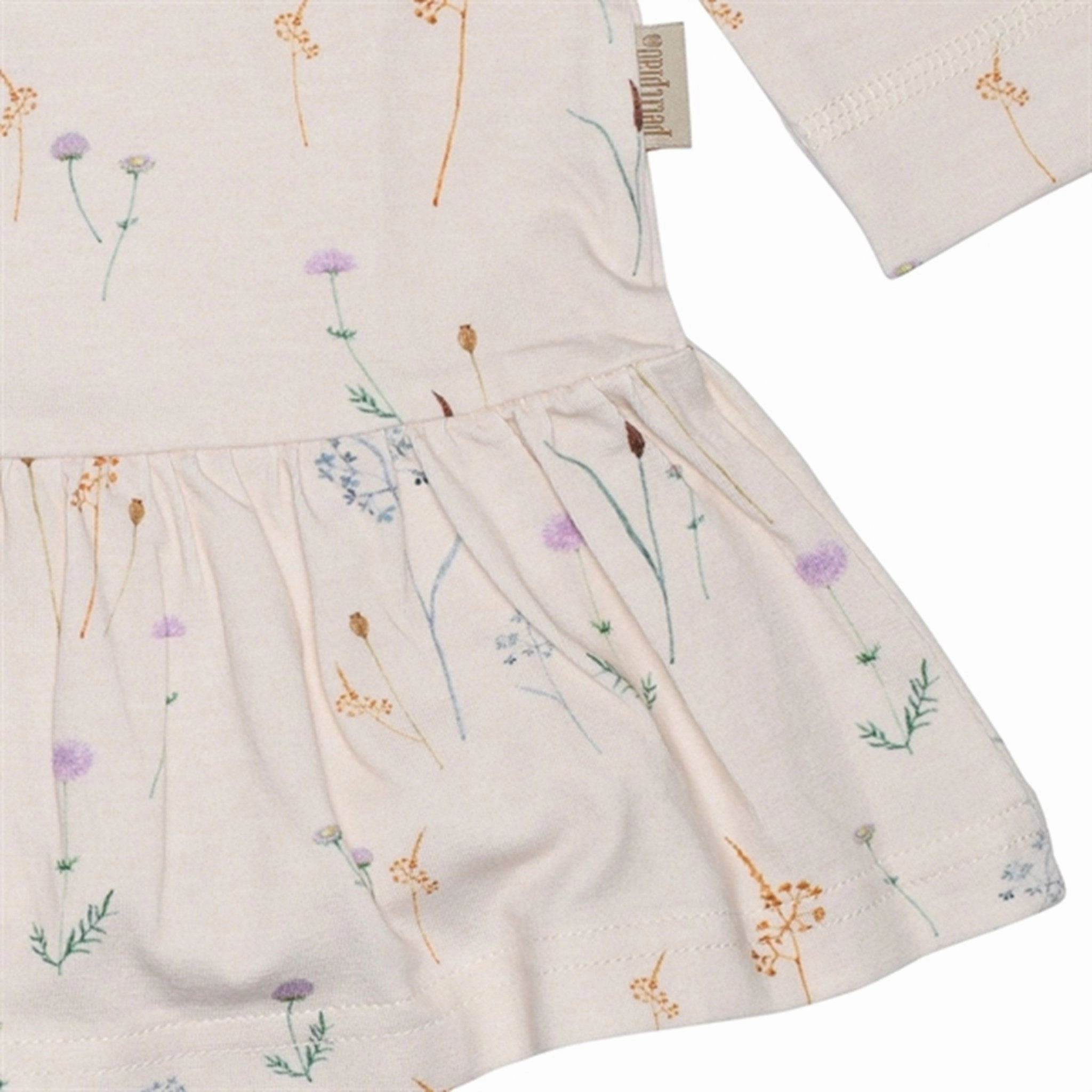 Petit Piao Wild Dress L/S Gather Printed Padded-Bust Easy Look