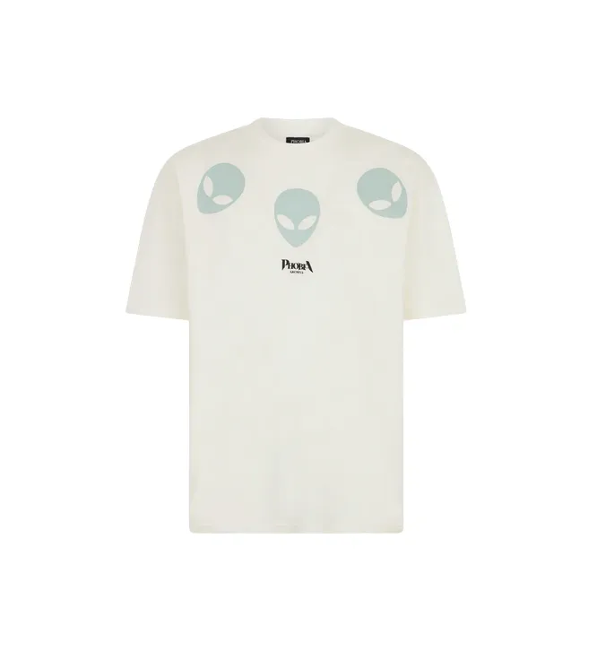 Flattering Design Phobia maglietta manica corta da adulto Triple Alien PH00635 bianco