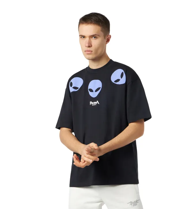 Lightweight Style Seam Free Back Phobia maglietta manica corta da adulto Triple Alien PH00638 nero